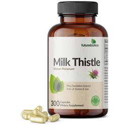 Futurebiotics Milk Thistle Silymarin Marianum & Voikukka Juuri Maksan terveys tuki, antioksidantti tuki, Detox, 300 kapselia