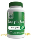 Health Thru Nutrition Caprylic Acid 600mg 200 Softgels ... C8 Octane Acid from Pure 1g MCT Oil...