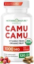 Orgaaninen C-vitamiini Camu Camu kapselit 1000 mg, pakattu Natural VIT C, raaka antioksidantteja - Immuuni tuki täydentää & anti-aging iholle - jauhe orgaaninen, vegaaninen, ei-GMO (120 Count)