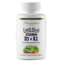 Paradise Yrtit Maan Blend D3-vitamiini + K2, Superfoods Base of Probiootit ja Organic Alkalizing Greens, Kasvikset & Marjat, 90 Kasvissyöjä Kapselit