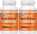 Qunol Turmeric Curcumin Capsules, 1000 mg Extra Strength Supplement, Patentoitu Hydro-Soluble Technology, Vaihtoehto Turmeeric Curcumin Black Pepper, 240 Kasvis Kapselit