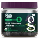 Gaia Yrtit Musta Elderberry (Sambucus Nigra) Extra Strength Gummies - Herkullinen Immuuni Support Supplement - Valmistettu Certified Organic Black Elderberries for Immuno System Support - 80 Gummies