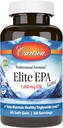 Carlson - Elite EPA Gems, 1000 mg EPA Fish Oil, Wild-Caught, Norwegian Fish Oil Supplement, kestävästi lähde, auttaa säilyttämään terve Triglyseridi tasoilla, 60 Softgels