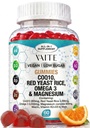 CoQ10 200mg Gummies Red Yeast Rice & Magnesium Glycinate Omega-3, Sinkki, ja K2+D3-vitamiini kokonaisterveyteen . Lisäravinteet aikuisille.