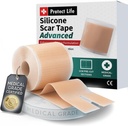Medical Grade Silicone Scar Teape Advanced liimaa Formulation (1.6" x 118") Arpien poisto pois nauhat Kirurgiset arvet, silikoninauha & Keloid Scar Treatment, uudelleen käytettävä Silicone Scar Sheet