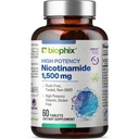 Biophix B-3 Nikotinamidi 1500 mg 60 tablettia Maximum Strength - Nikotinic Amide Niacin luonnollinen flush-vapaa vitamiini Formula - tukee ihosolujen terveys