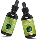 Go Nutrients Nestemäinen klorofylli & Selenium 200 mikrog täydennysosa ...