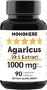 MONOHERB Agaricus sieniuute 1000 mg - 90 kasvissyöjäkapselia