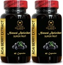 ACAI Berry Extract - Superantioksidantti Brasiliasta, Superfoods Formula Optimal Immune System Support, Daily Wellness Support - 2 pullot 120 kapselia