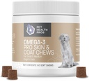 Omega Bites koirille - pureskeltava kalaöljy täydentää Omega 3 rasvahapot ja E-vitamiinia yhteisen terveyden ja ihon & takki terveys - 60 Count