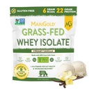 MariGold Grass-Fed Whey Protein Isolate Powder - Creamy Vanilla Flavor - 1 Lb Bag 100% Pure, kylmä, Mikro-Filtered, Denaturoimaton, GMO, rBGH Free, Soy Free, Gluteeniton, Laktoositon
