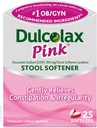 Dulcolax Vaaleanpunainen ulosteen pehmitin, Docusate Natrium, 100 mg pehmeä geelitabletti, 25