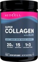 Neocell Super Collagen Aloen kanssa; Kollageeni tyyppi 1 ja 3; Tukee terveitä hiuksia, ihoa ja kynsiä; Gluteeniton; Makuton jauhe; 10 g kollageenia/Serving; 30 tarjoilua; 10.6 Oz, *