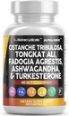 Clean Nutra Cistanche Tribulosa Fadogia Agrestis Tongkat Ali Turkesterone Pills Ashwagandha Kapselit täydentää miesten - 60 Count