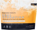 Real Hydration - Organic Fruit-Based Electrolyte Mix - Valmistettu luomuhedelmät & vaaleanpunainen suola - Nolla sokeri & Vegan - Hydraation, immuuni & Recovery Support (15 tarjoilut, persikka mango)