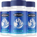 (3 Pack) Metilean painonlasku täydentää, Metilean Diteary pillereitä sulaa itsepäinen vatsa Fat, Metilean Advanced Formula Lose Pounds, Metilean Pastillas Reviews (180 kapselia)
