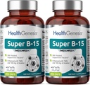 Super B-15 100 Vcaps 2 pakkaus - Niacin kalsiumkoliini Inositoli DMG TMG - tukee tervettä happienergiaa