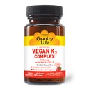 Country Life® Vegan K2-500 mikrog, 60 Ct. Purutabletti. Mansikan maku - Certified Gluten Free - Certified Vegan by AVA ...