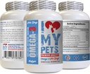 I LOVE MY PETS LLC Dog Protein Supplement - Omega 3 Fish Oil for Dogs - Advanced Premium Quality - Epa koirille - 180 Softgels (1 pullo)