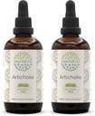 HerbEra Artichoke B120 (2kpl) Alkoholiton yrttiuute Tincture, väkevät nestemäiset drops luonnon artisokka (Cynara scolymus) Kuivattu lehti (2x4 fl oz)