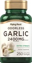 Piping Rock Odorless Valkosipuli Supplement 2400 mg ... 250 Softgels...