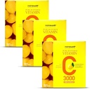 NANOWELL puhdas puskuroitu C-vitamiini 3000 mg per tarjoilu, ravintolisä immuunitukea - 60 tikkua x 3 laatikkoa, 6 kuukautta tarjonta (180
