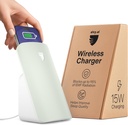 Elvy Fast Qi Wireless Charger matkapuhelimiin - Suunniteltu EMF Management Technology for Enhanced Lataus, Advanced Environmental Shielding, Lab testattu Ordos Tech, 2023 (Mint Green)