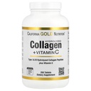 Kalifornia Gold Nutrition Hydrolysed Collagen Peptides + C-vitamiini Tuki hiukset, iho, kynnet, nivelet, & Bones - Featuring tyyppi I & III Collagen Peptides - Gluteeniton, ei GMO - 250 tablettia