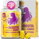 Myo-Inositol & D-Chiro Inositol, inositoli Gummies D3-vitamiinin, magnesium Glycinate, Omega-3, Folate & Sinkki, Inositol Supplement Menstrual Cycle for Women-40:1 Supply