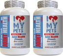 I LOVE MY PETS LLC Joint Lisäravinteet kissat - Cats Joint Health kanssa Turmeric - Tehokas Formula - VETS valinta - Kalsium täydentää kissoille - 2 pullot (120 hoitoja)