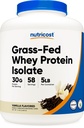 Nutricost Grass-Fed Whey Protein Isolate (Vanilla) 5LBS - ei-GMO, Gluteeniton, Luonnollinen maku