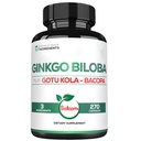 1520mg Ginkgo Biloba lisäravinteet Gotu Kola Leaf, Bacopa Monnieri - 270 kapselia - Extra Strength tuki aivojen terveys, muistin toiminto, Focus & Vision Laatu - 3 kuukauden tarjonta