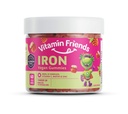Vitamiini ystävät - Vegaani Multivitamiini & Silitysrauta lapsille - Päivittäinen ravitsemus Tuki Gummies w/Ferrous Fumarate B-komplex, C-vitamiini, Sinkki, Biotin - Body Function & Anemia - Mansikka Jam(60 päivän tarjonta)