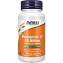 Now Foods Lisäravinteet, Probiootti-10TM, 25 miljardia, 10 Probiootti kanta, maito, soija ja gluteeniton, kanta Varmennettu, 100 Veg kapselia