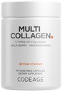 Koodaus Multi Collagen Peptides Proteiinikapselit, 5 kollageenityyppiä, ruohikko- ja hydrolysoitu naudan kollageenipillerit, Ashwagandha, Amla Berry Vitamiinit, Kollageeni Peptidit - 90 kapselia