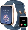 RUIMEN Smart kellot naisten miesten (Vastaus/Make puhelut) Yhteensopiva iPhone/Android puhelimet, 1,85" HD näytön Fitness Tracker Heart Rate Monitor 100+ Sports Tracker Watch vedenpitävä (sininen)