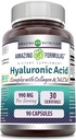 Amazing Formula Hyaluronic Acid Super Complex kanssa MSM, Collagen tyyppi I & III, ja C-vitamiinia ... 990 Mg ... 90 kapselit Supplement 