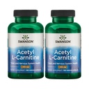 Swanson Acetyl-L-karnitiini - Aminohappo täydentää edistää kognitiivista terveyttä ja lihasten tuki - luonnollinen Formula saattaa edistää hermoston terveyttä - (100 kasviskapselit) (2 pakkaus)
