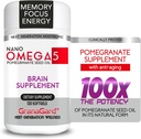 KLIINISESTI PROVENE (2-kuukautinen tarjonta) BRAIN-lisät, joissa on ANTI AGING, Muistipillerit, Omega 5 granaattiomenaa sisältävä, 1 pullo 120ct