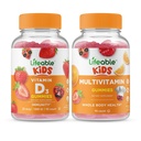 Elinkelpoinen D-vitamiini Lapset + Monivitamiini lapset, Gummies Bundle - Suuri maistaminen, vitamiini täydentää, Gluteeniton, GMO vapaa, purukumi