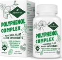 20-in-1 polyfenolit täydentää yli 20 hedelmät, vihannekset ja polyfenolit, voimakkaat antioksidantit, Quercetin, Resveratrol, Turmeeric, vihreä tee, polyfenolit ikä puolustus, energia ja immuuni, 90 kapselit