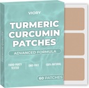 Turmeric Curcumin Patchs (Pack of 60) - 100% Natural Patch naisten ja miesten - Biotin - kehon tuki - parannettu Formula