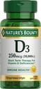 Nature's Bounty D-vitamiinia immuunitukeen ja edistää terveitä luita, 10000 IU, Softgels, Multi-Color, 10 000 IU, 72 Count (Pack of 1)