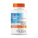 Doctor's Best High Imeytyminen CoQ10 BioPerine, Gluteeniton, Luonnollisesti Fermented, Heart Health, Energy Production, 100 mg, 120