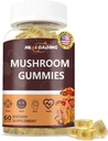 Sieni Gummies: 10 Toiminnallisia sieniä yhdessä - Leijonan mane, Reishi, chagaCordyceps & More - Natural Focus & Energy Support - Vegan, non-GMO-60 Gummies
