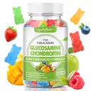 softbear Glukosamiini Chondroitin Gummies for Aikuinen, sokeriton kondroitiini & Glukosamiini Ravitsemukseen Lisäravinteet Joint Support, Sekoitetut hedelmät Flavor, 60