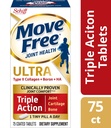 Siirrä vapaa tyyppi II Collagen, Boron & HA Ultra Triple Action Tabletit, Siirrä vapaa (75 Count in A Bottle) 1 ea (Pack of 3)