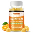 Magnesium Glycinate Gummies 1000 mg - Sokeriton magnesium Kaliumlisä D-vitamiini, B6, CoQ10 rauhoittaa mielialan ja unen tukea - 60 Orange Gummies