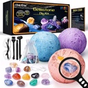 GobiDex Gemstones Dig Kit, Aurinkojärjestelmä Science Kit lapsille, Kaiva 15 Real Gems, STEM Educational Space Lelut Planet Collection Kit, Arkeologia Geologia Geologia Tiede Projektit Lahja pojille ja tytöille Ikä 6+