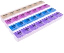 Apex 7 päivän Mediplanner Pill Organizer, Viikoittain pilleri Organizer, 4 Kertaa päivässä värikoodattu, helppokäyttöinen, See-Through Lids, Järjestä lääkkeitä tai vitamiineja AM, PM, Ilta ja nukkumaanmenoaika